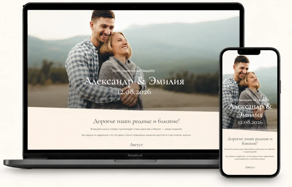 Сайт-приглашение на свадьбу